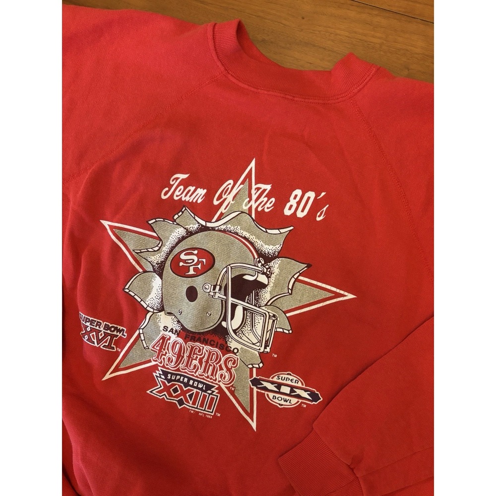 Vintage San Francisco 49ers Sweatshirt Mens L/XL Team Of The 80s Trench USA 1988